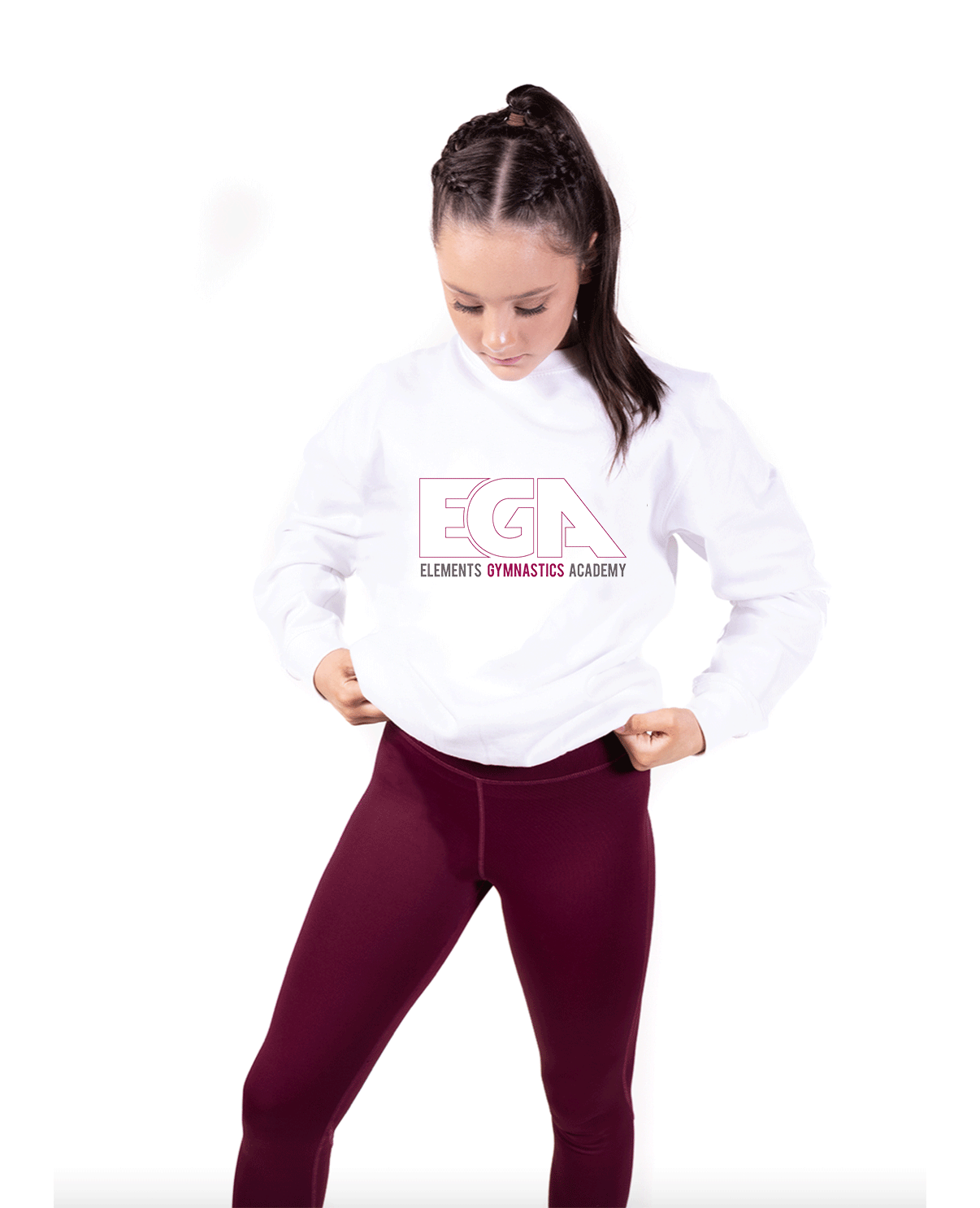 Elements GA Unisex Crewneck White