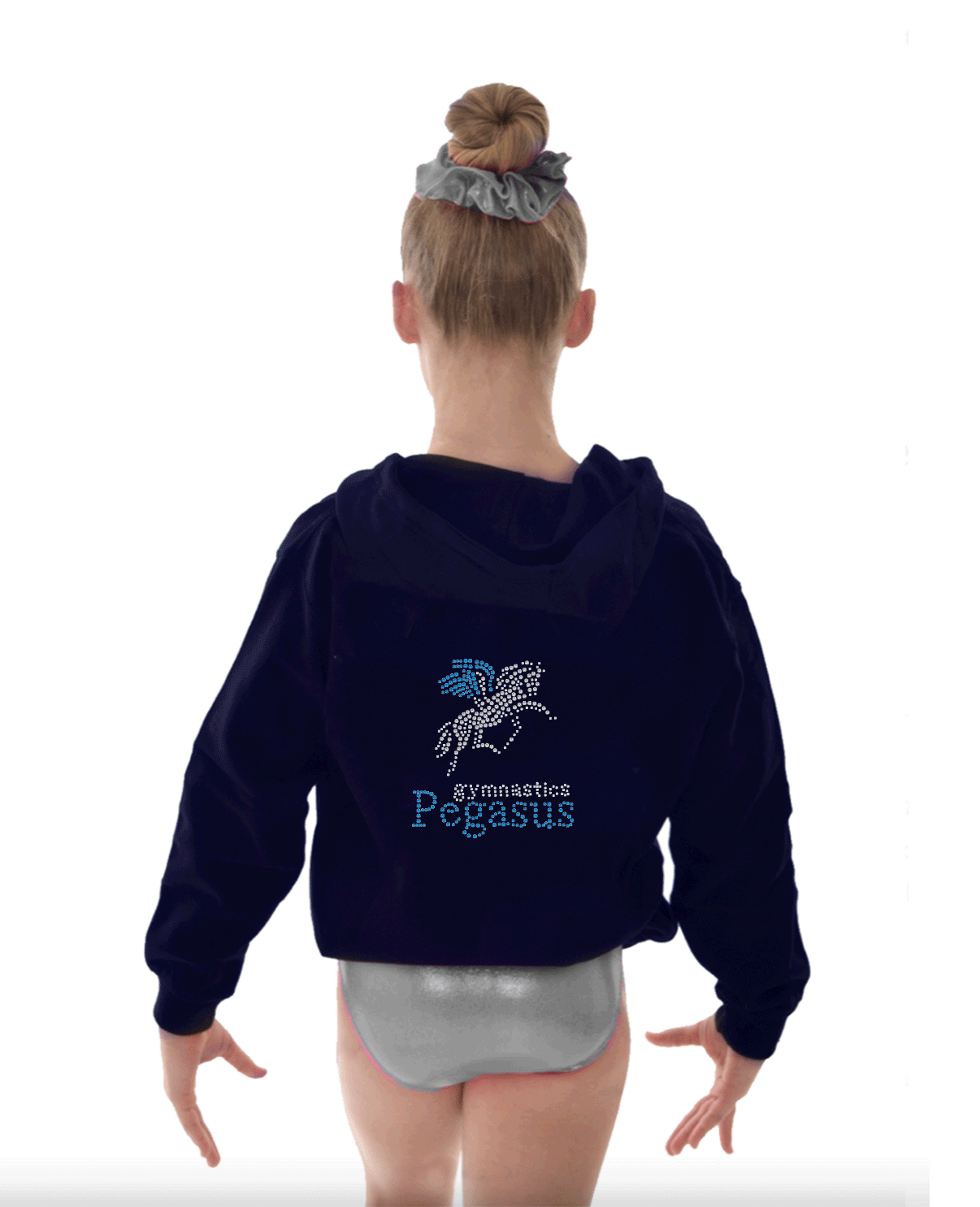 Pegasus GC Zipped Hoodie Diamante Logo - Navy or White