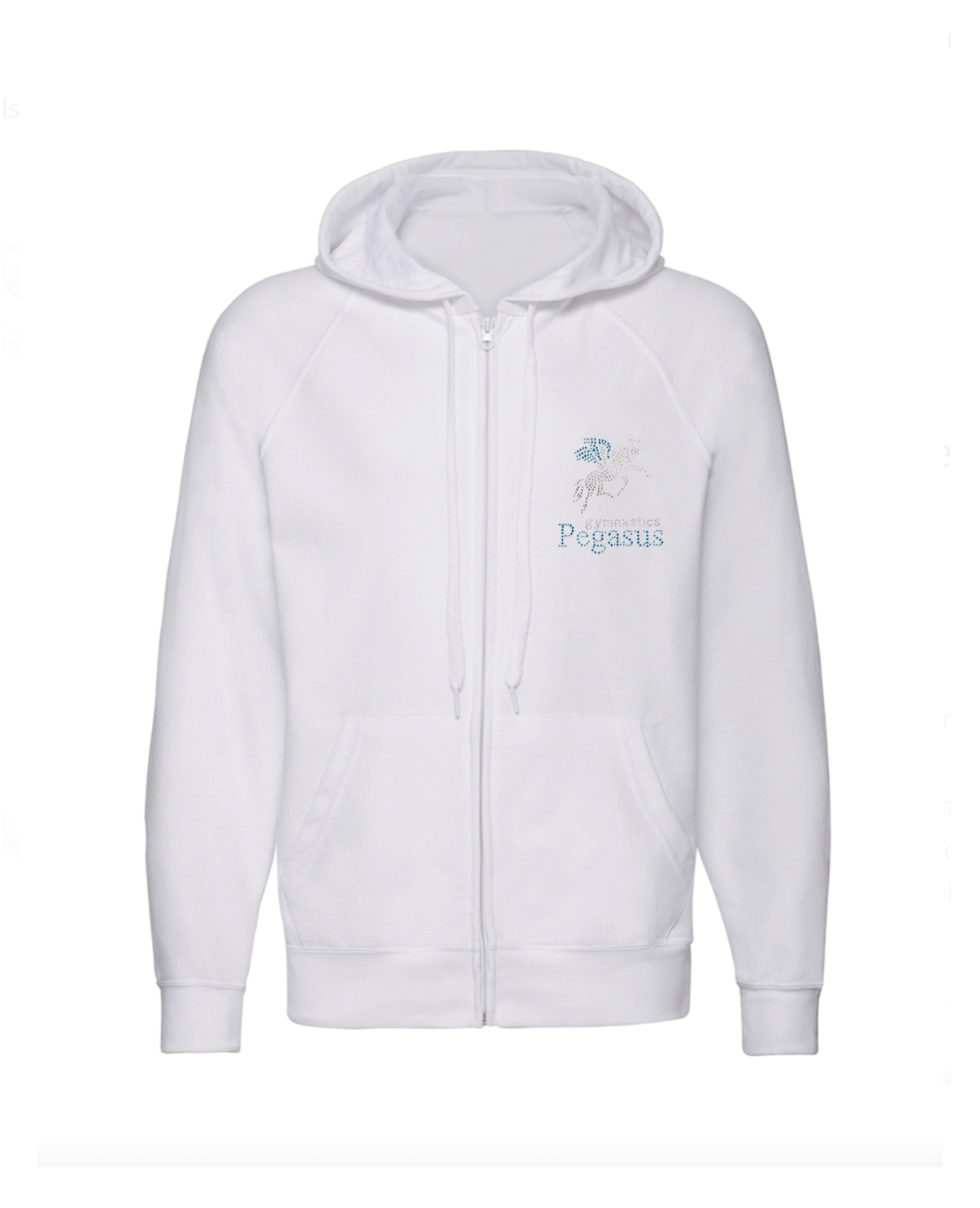 Pegasus GC Zipped Hoodie Diamante Logo - Navy or White