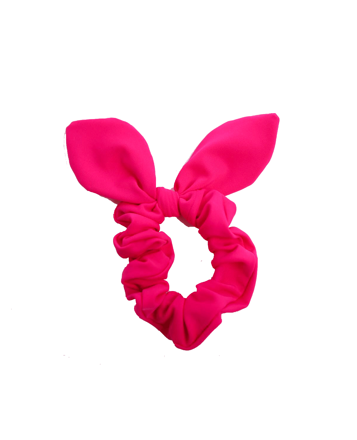Lycra Scrunchie Bow - Fuchsia