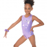 personalised diamante tank training leotard purple