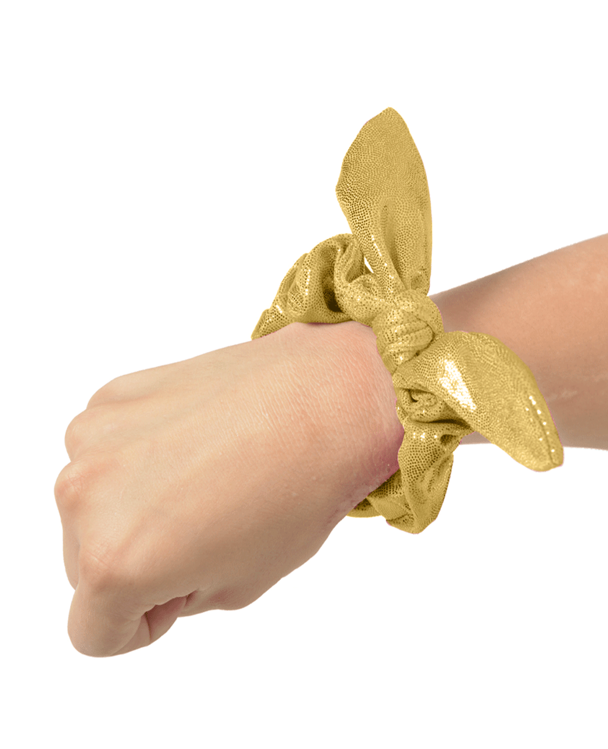 Scrunchie Bow - Gold Mystique