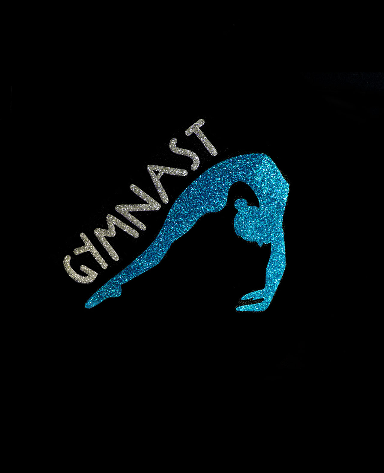 F28-Gymnast-blue-n glitter gymnastics motif