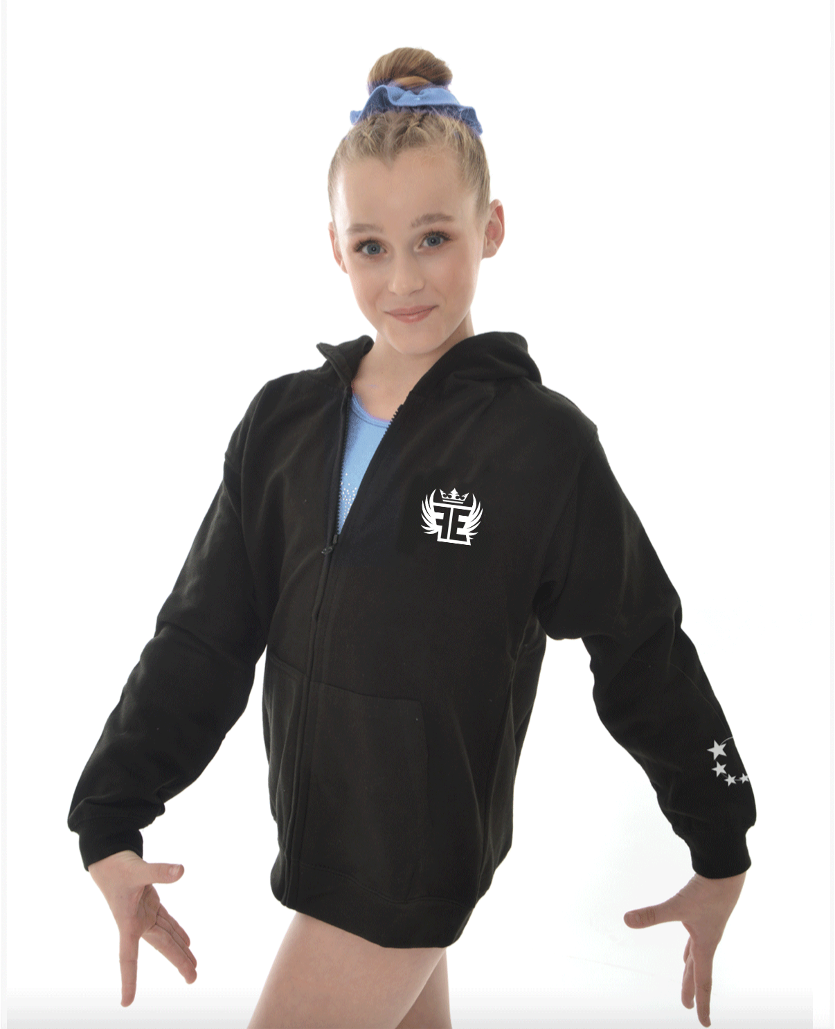 Flyers Black Unisex Hoodie with Zip