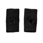 black gymnastics bars sweatbands self coloured logo