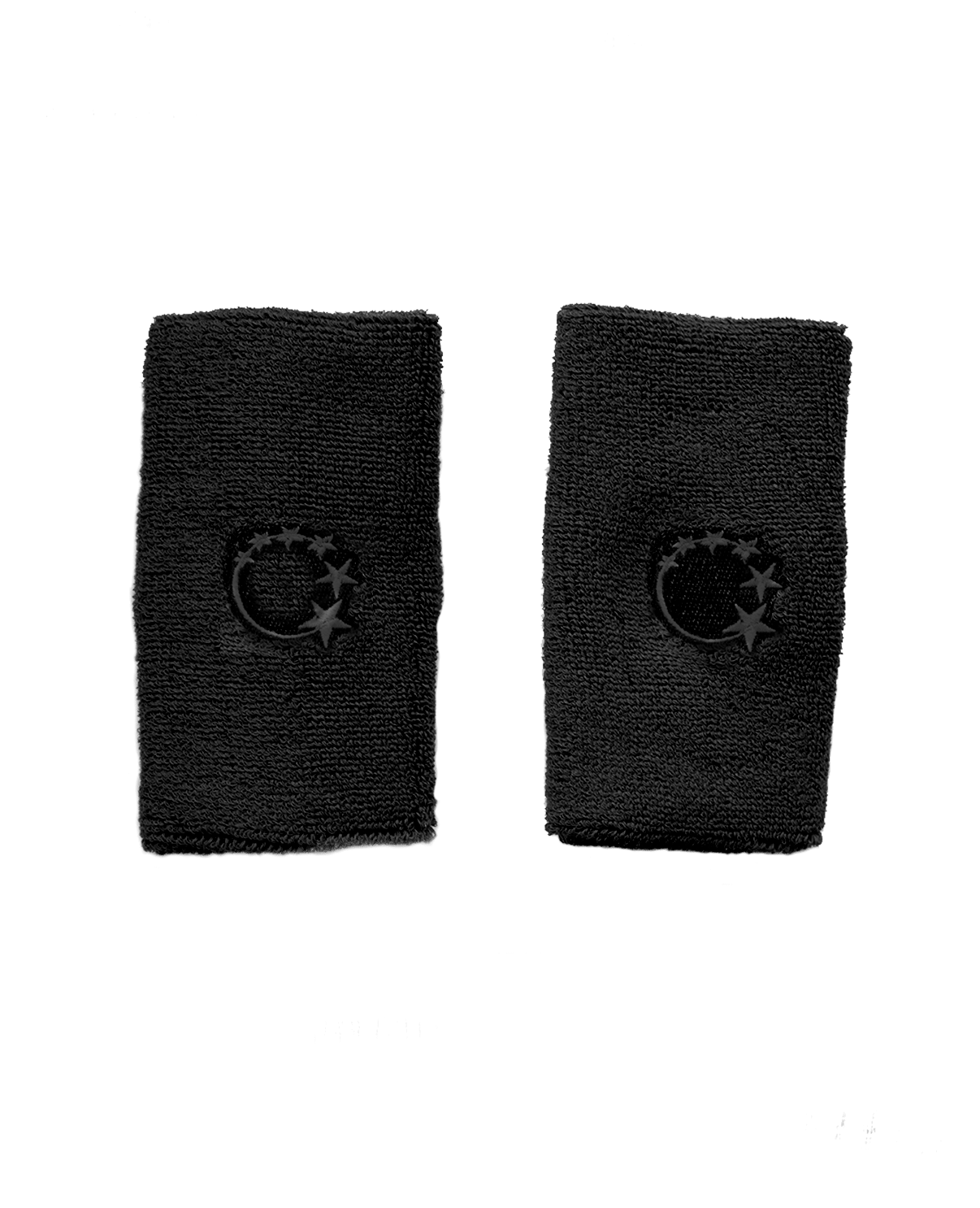 black gymnastics bars sweatbands self coloured logo