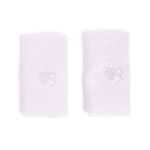 white gymnastics bars sweatbands self coloured logo