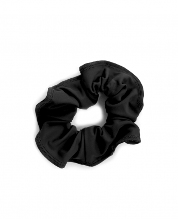 matt black gym scrunchie lycra