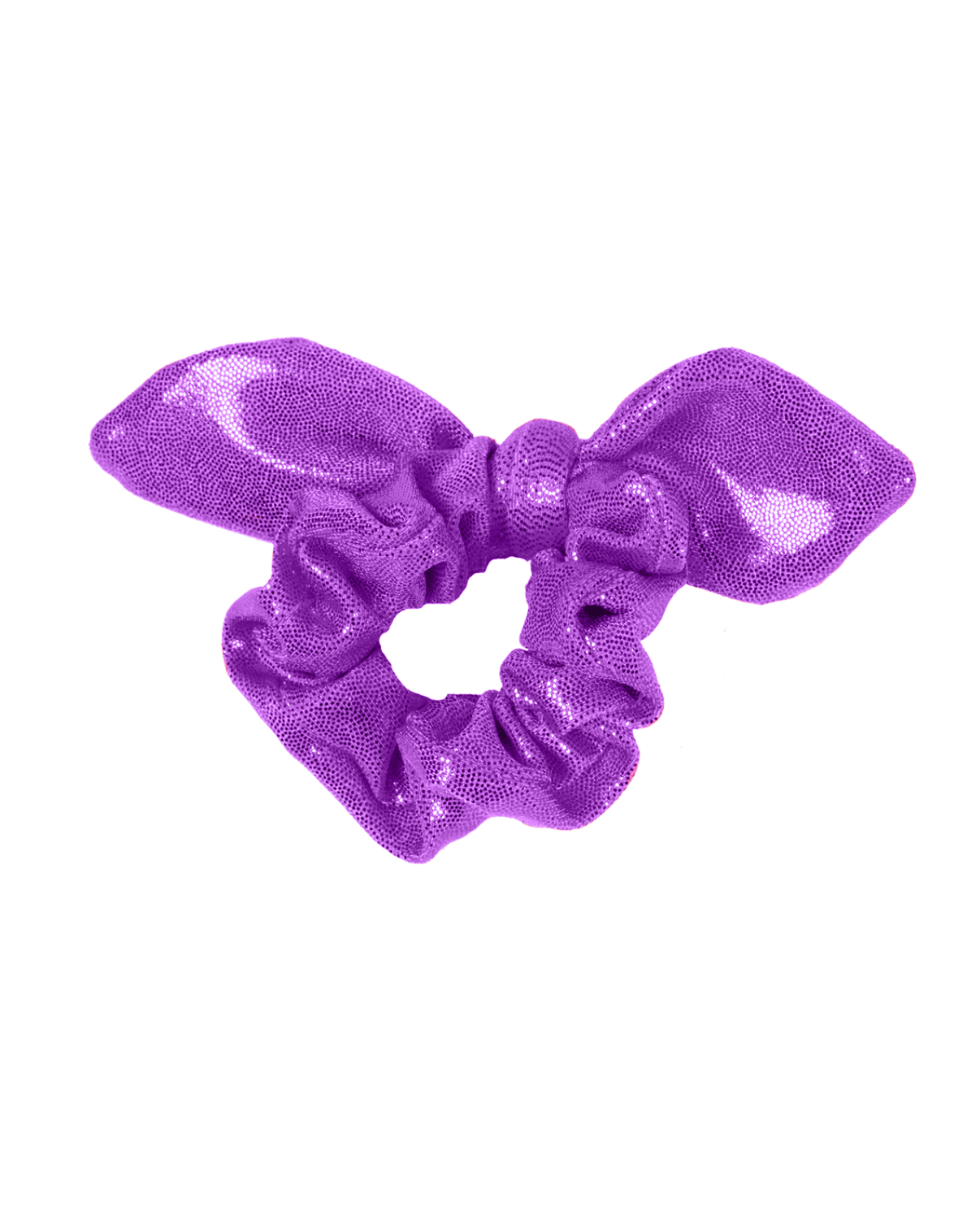 purple gymnastics scrunchie bow