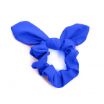 royal blue lycra hair scrunchie bow for gymnastics