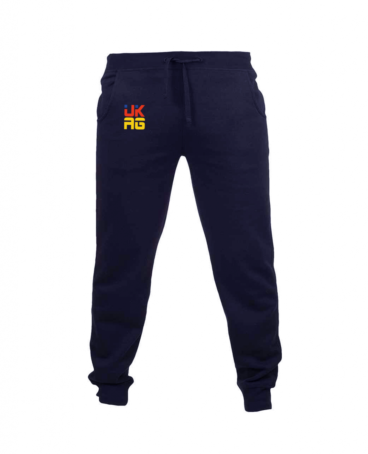 UKAG-men-joggers-front-navy