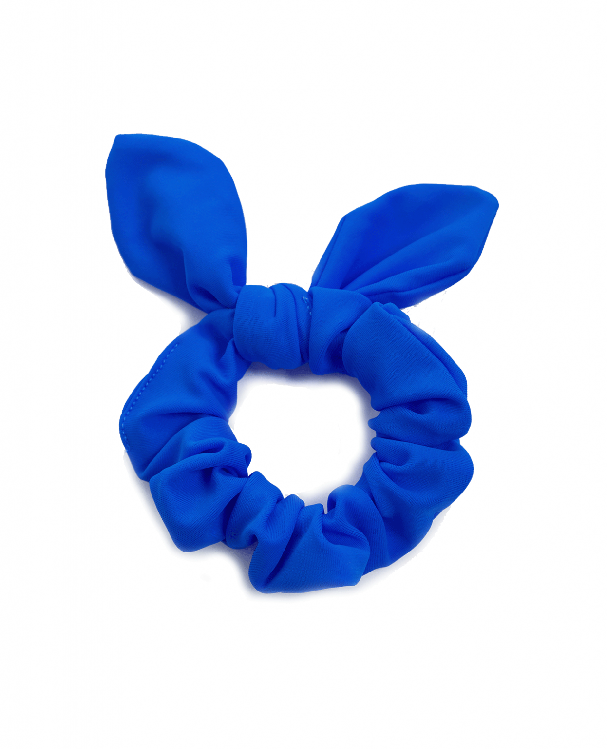 blue lycra gymnastics hair bow