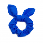 blue lycra gymnastics hair bow