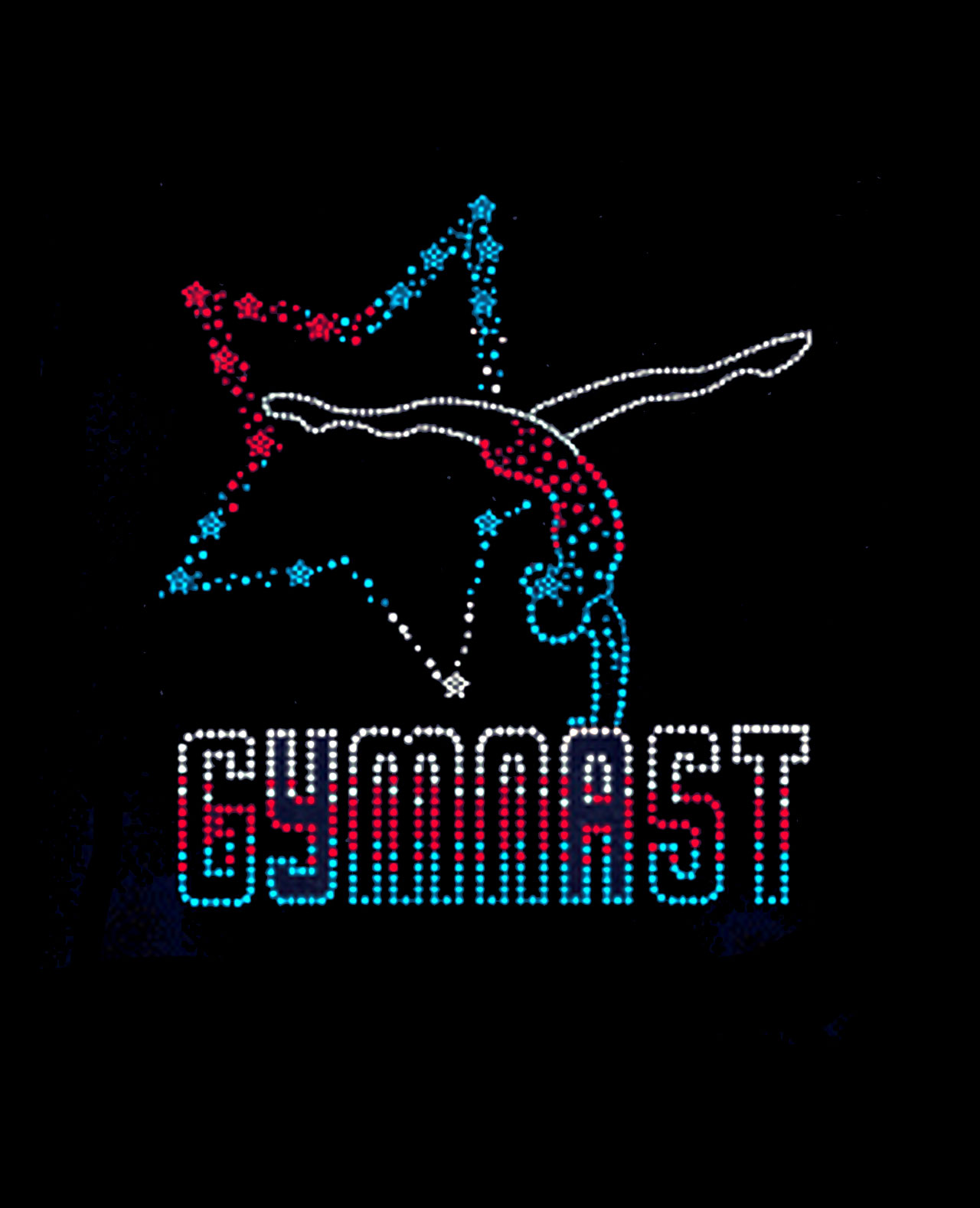 B48-GB-star Gymnastics Star Motif for onesie and hoodie