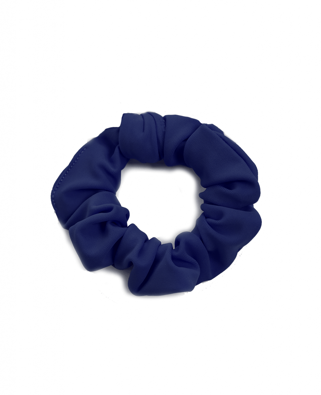 Lycra-navy-Scrunchie navy lycra gymnastics hair scrunchie
