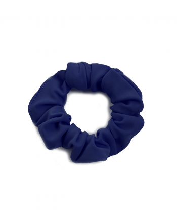 navy lycra gymnastics hair scrunchie