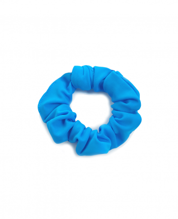 gymnastics blue scrunchie bow