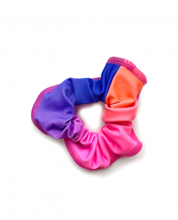 ombre pink purple orange scrunchie lycra