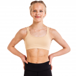 Basic Ribbed comfort sports gymnastics bra light nude