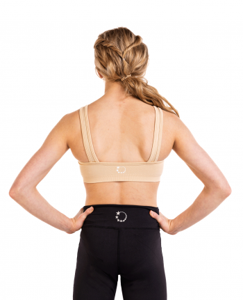 Basic Ribbed comfort sports gymnastics bra light nude