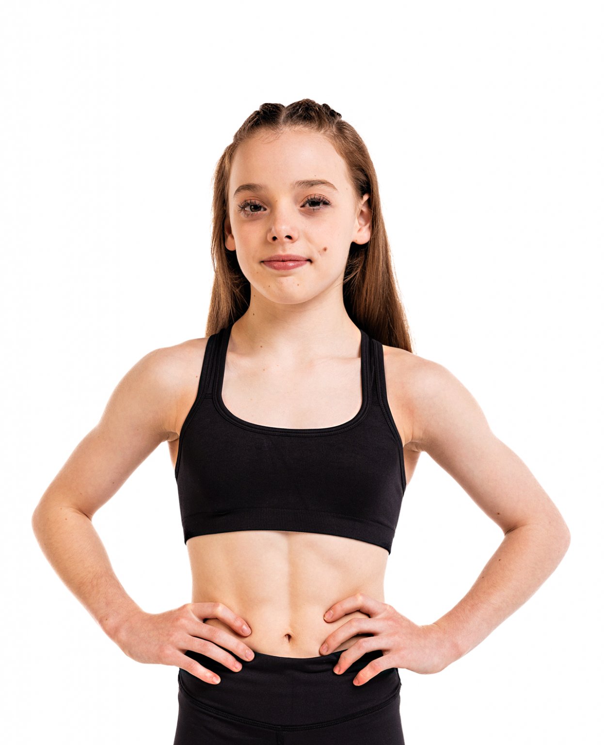 sports-bra-racerback-black-02 Seamless Ribbed Racer Back Sports Bra Black