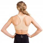 Seamless Ribbed Racer Back Sports Bra Light Nude