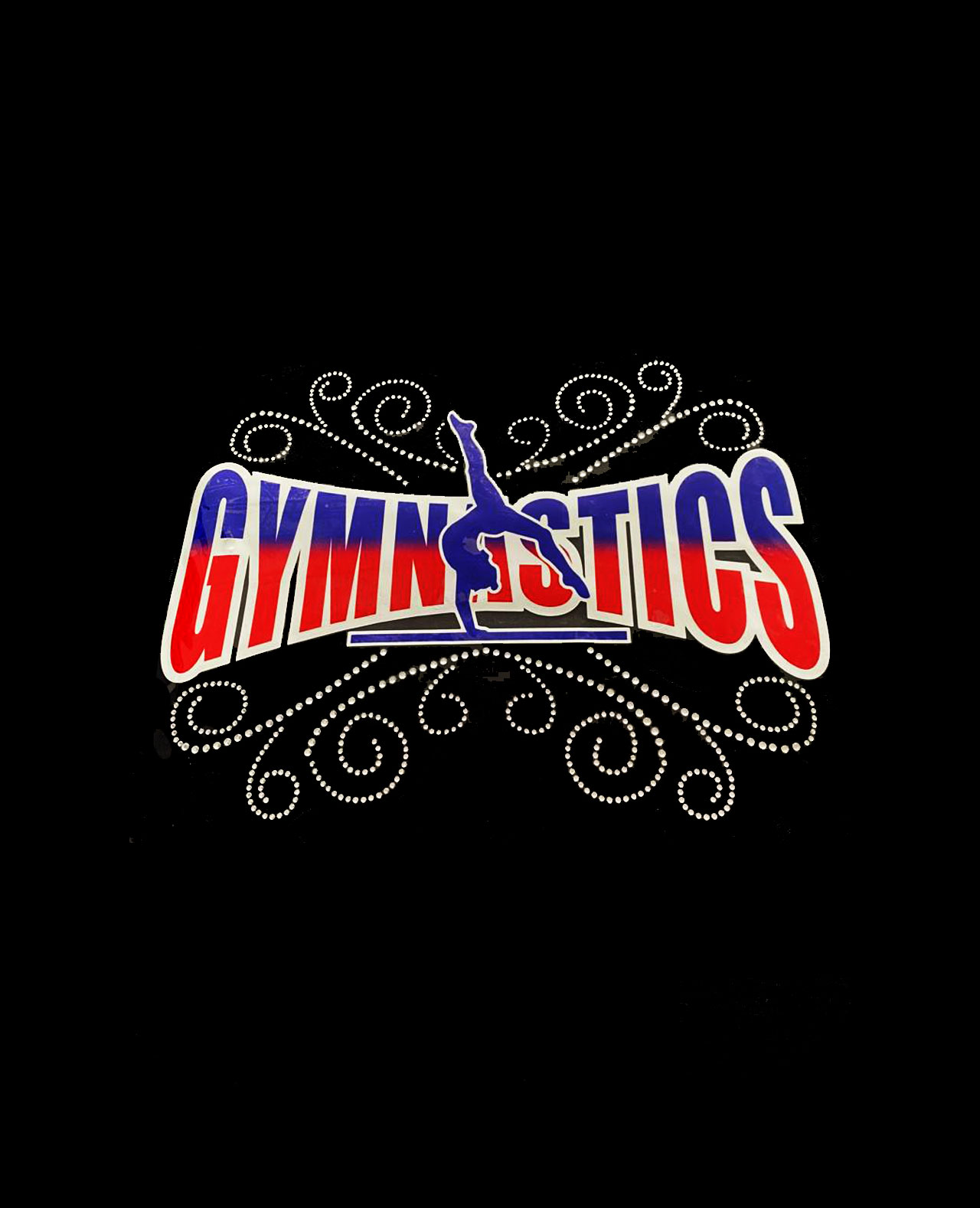 B53-Gymnastics-Vinyl-obre vinyl diamante gymnastics motif for hoodie