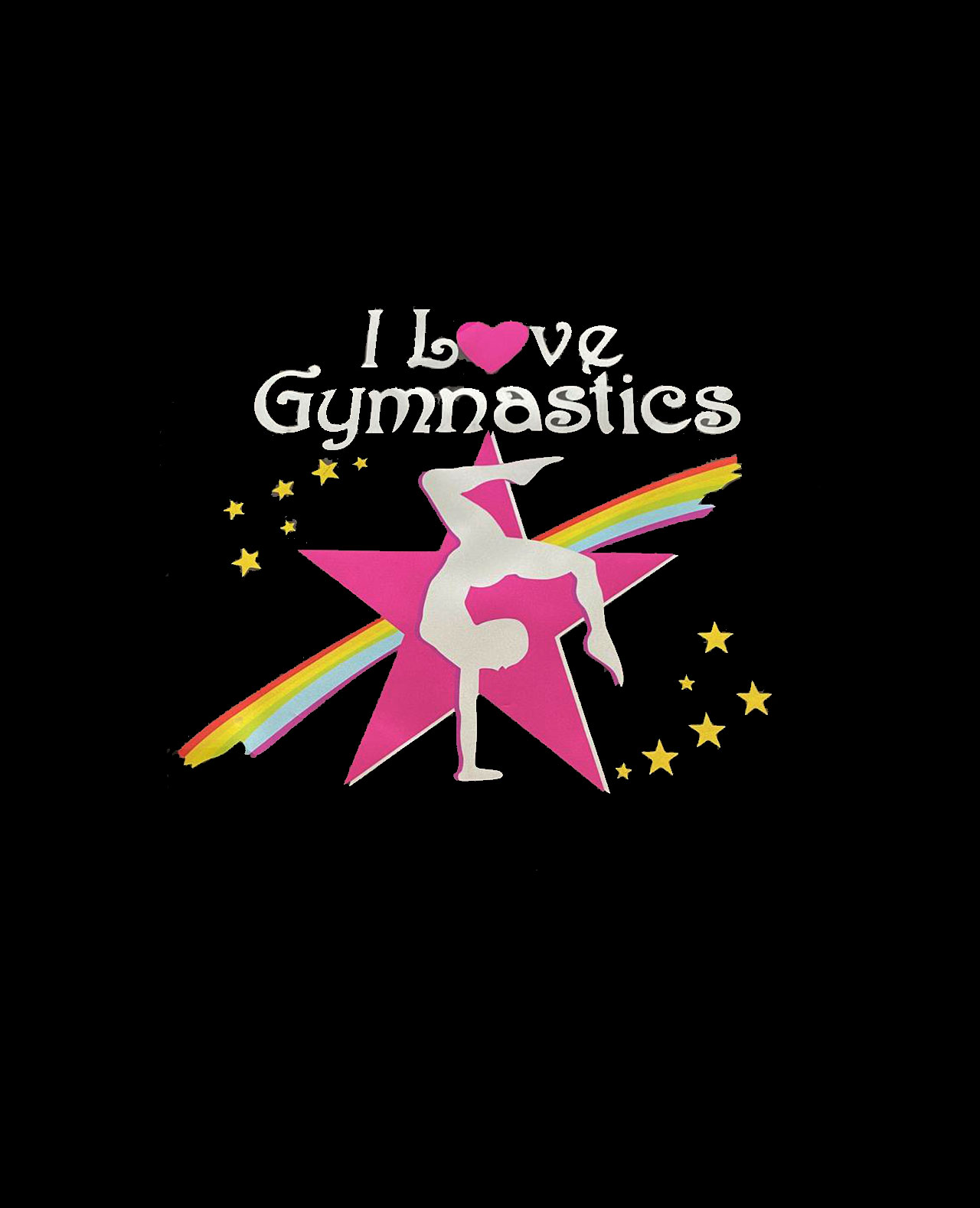 B54-Gymnastics-Vinyl-heart I love gymnastics glitter motif for gymnastics hoodies