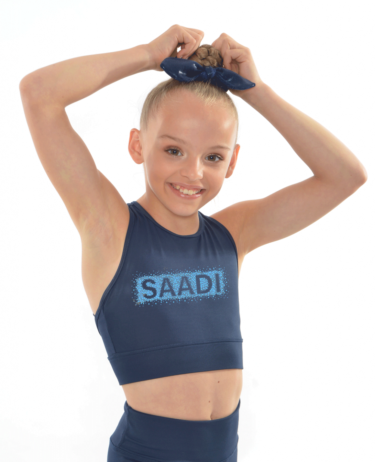 Saadi-Navy-Crop-Top-Blue