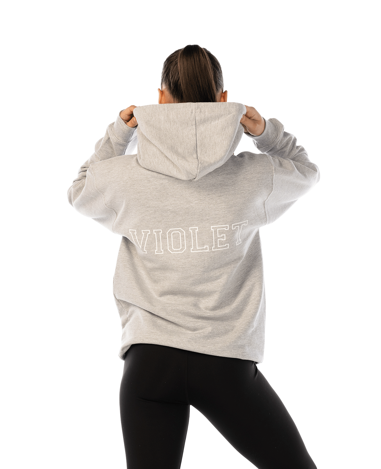 trendy 2023 graphic varsity gymnastics athleisure hoodie grey personalised violet