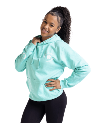 trendy 2023 graphic gymnastics athleisure hoodie mint
