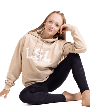 trendy 2023 graphic gymnastics athleisure hoodie sand
