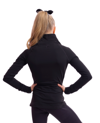 1/4 zip pullover gymnastics top