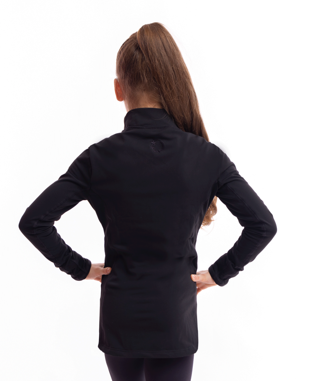 flics_black_raglan_jacket_b raglan gymnastics zip sports top