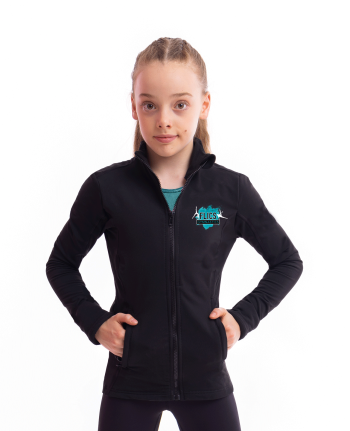 raglan gymnastics zip sports top