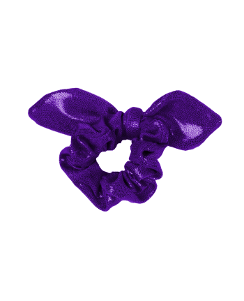 gymnastics scrunchie bow purple