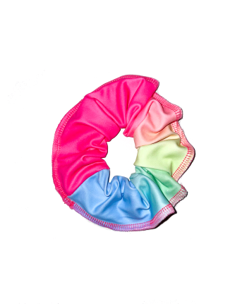 aura rainbow ombre lycra gymnastics scrunchie