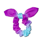 purple mint ombre lycra gymnastics scrunchie bow