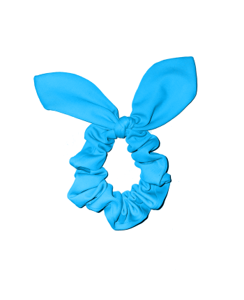 leela sky blue gymnastics scrunchie bow