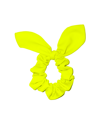 neon yellow lumen scrunchie bow