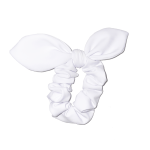 bright white lycra gymnastics hair bow