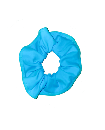 leela sky blue gymnastics scrunchie bow