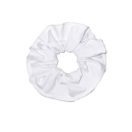 Lumen bright white lycra gymnastics hair scrunchie