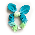 scrunchie bow ombre green lime