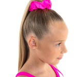 neon pink lycra scrunchie
