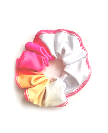 neon coral ombre scrunchie