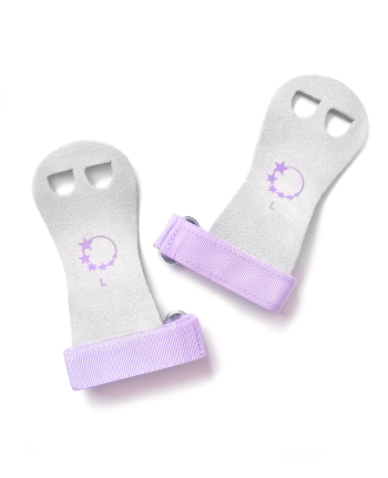 premium artistic gymnastics palm grip guards bars lilac velco
