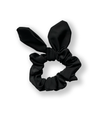 Scrunchie bow black lycra matches stella leotard