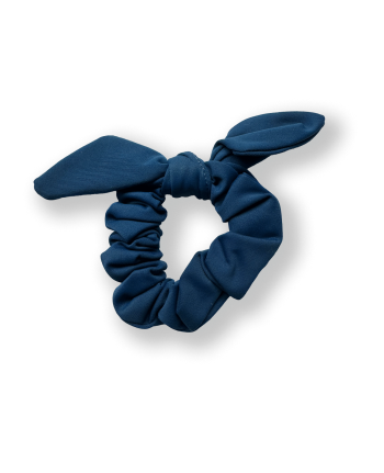 Scrunchie bow indigo lycra matches knight leotard
