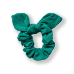 jade green matt lycra gymnastics scrunchie bow